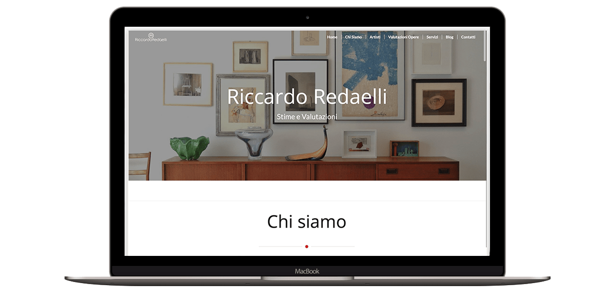 Realizzazione sito web per galleria d'arte